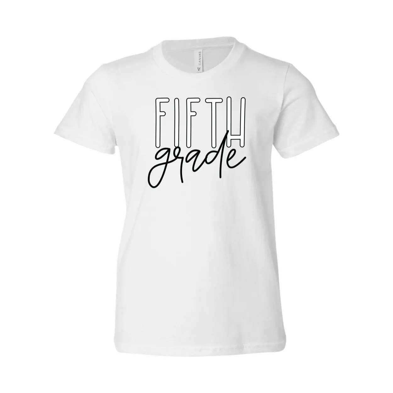 Fifth Grade YOUTH Block Script Soft Tee