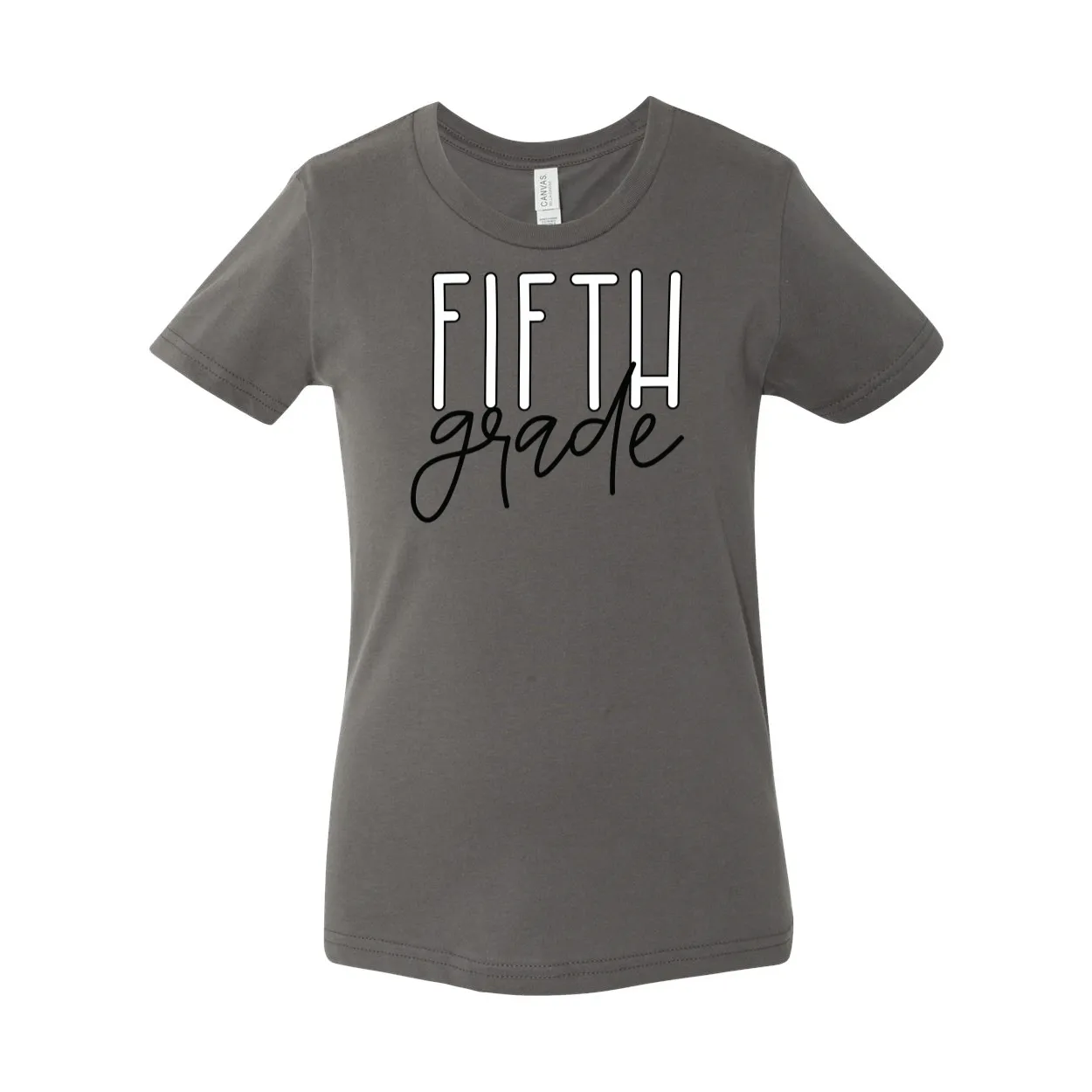 Fifth Grade YOUTH Block Script Soft Tee