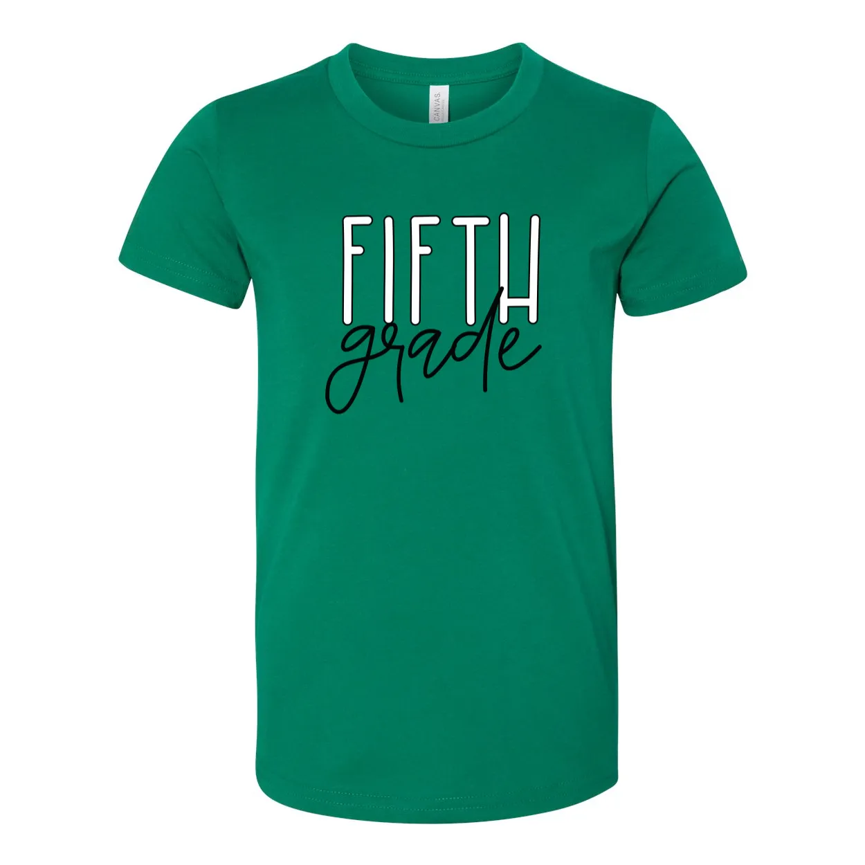 Fifth Grade YOUTH Block Script Soft Tee