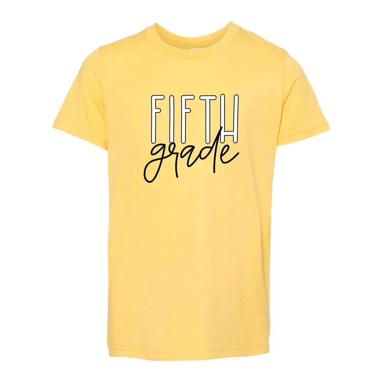 Fifth Grade YOUTH Block Script Soft Tee