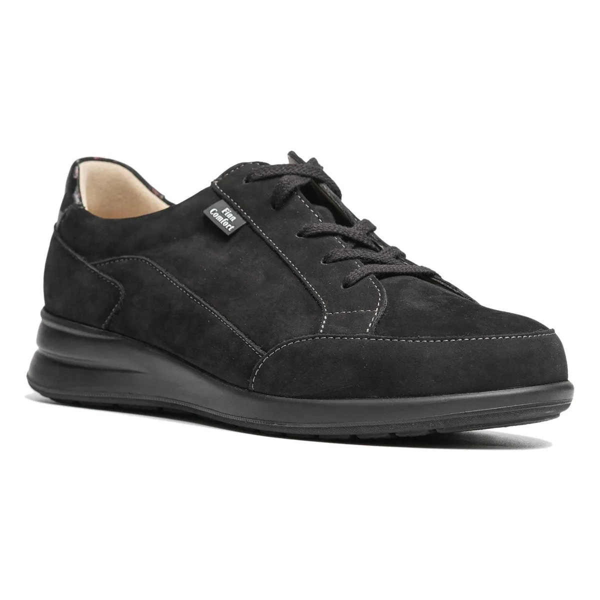 Finn Comfort Women's Prato Black/Bordo Nubuck