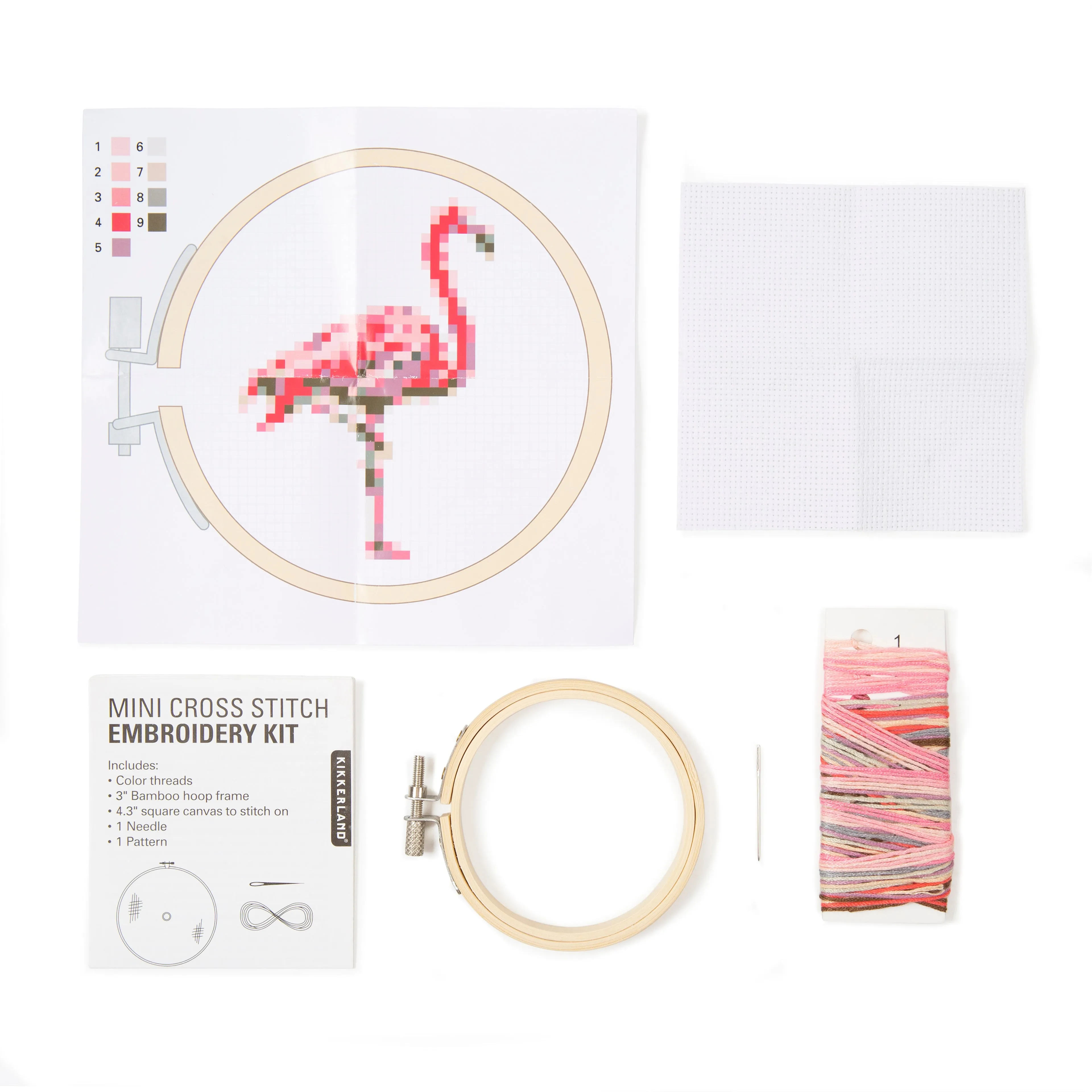 Flamingo Mini Cross Stitch Embroidery Kit