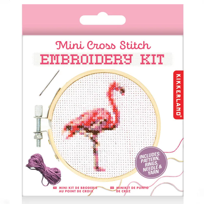 Flamingo Mini Cross Stitch Embroidery Kit