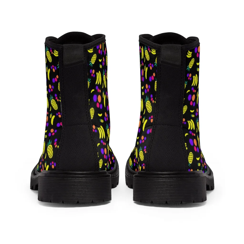 Fruit Cocktail Women's Canvas Boots