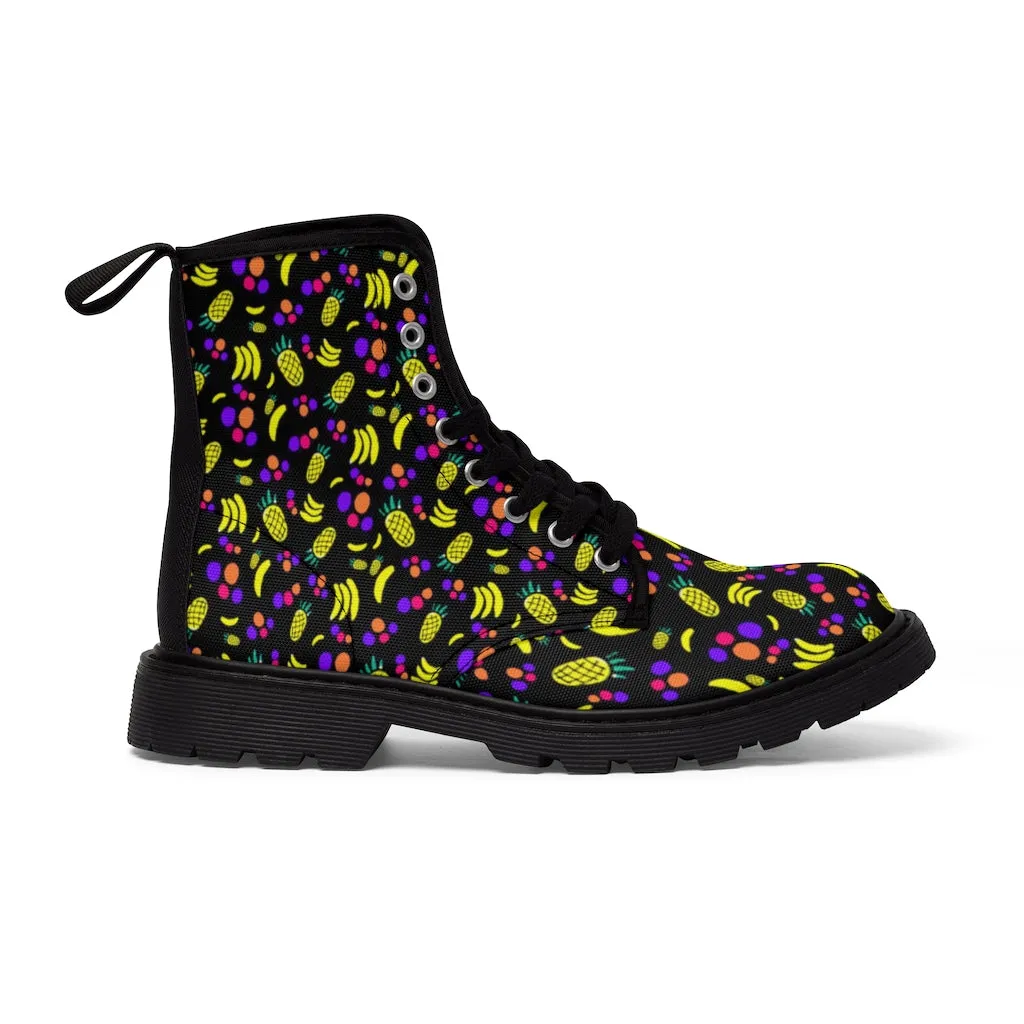 Fruit Cocktail Women's Canvas Boots