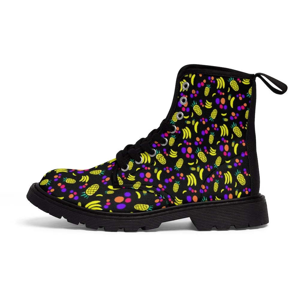 Fruit Cocktail Women's Canvas Boots