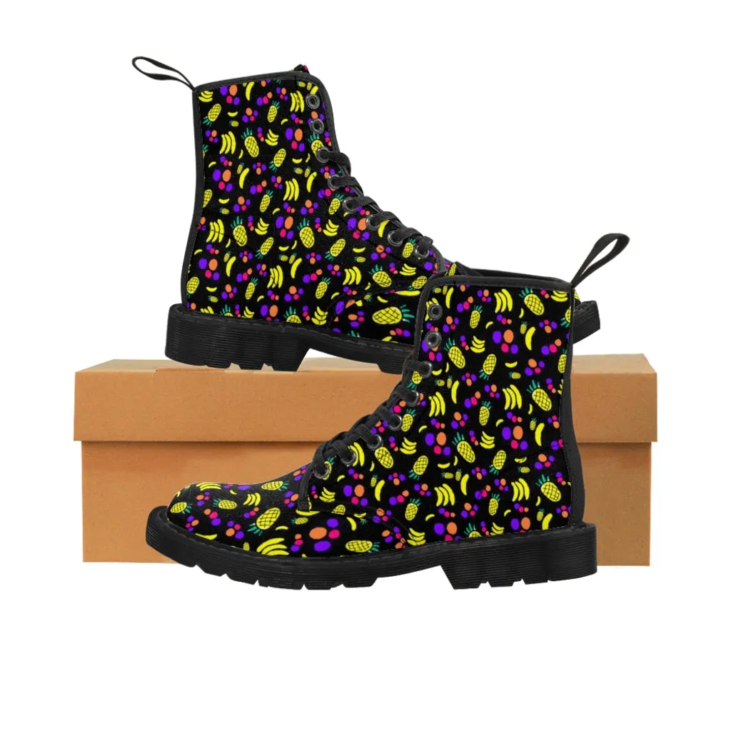 Fruit Cocktail Women's Canvas Boots