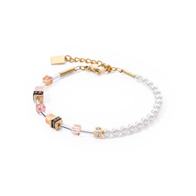 GeoCUBE® Mini Fusion Pearls Bracelet Apricot Crush