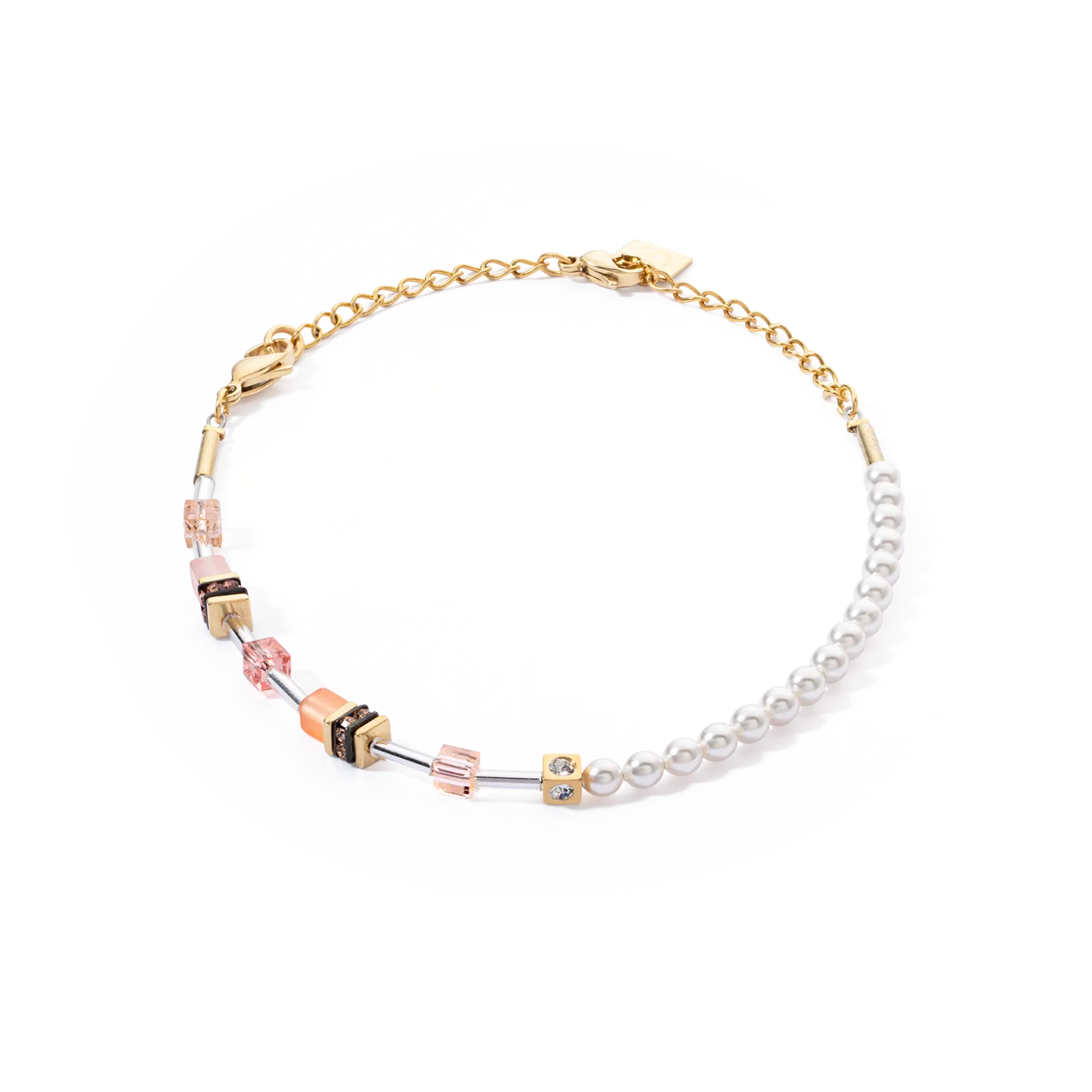 GeoCUBE® Mini Fusion Pearls Bracelet Apricot Crush