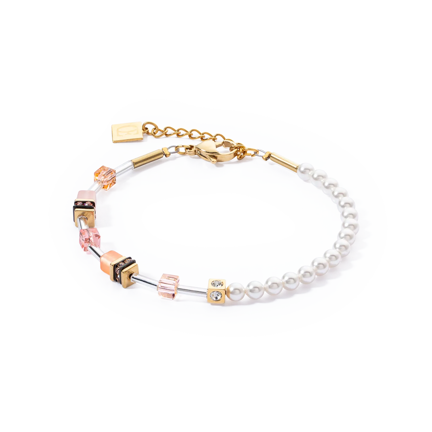 GeoCUBE® Mini Fusion Pearls Bracelet Apricot Crush