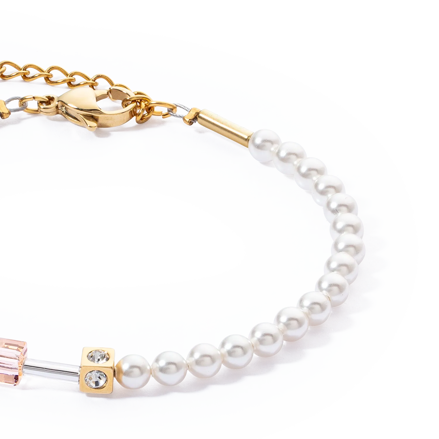 GeoCUBE® Mini Fusion Pearls Bracelet Apricot Crush