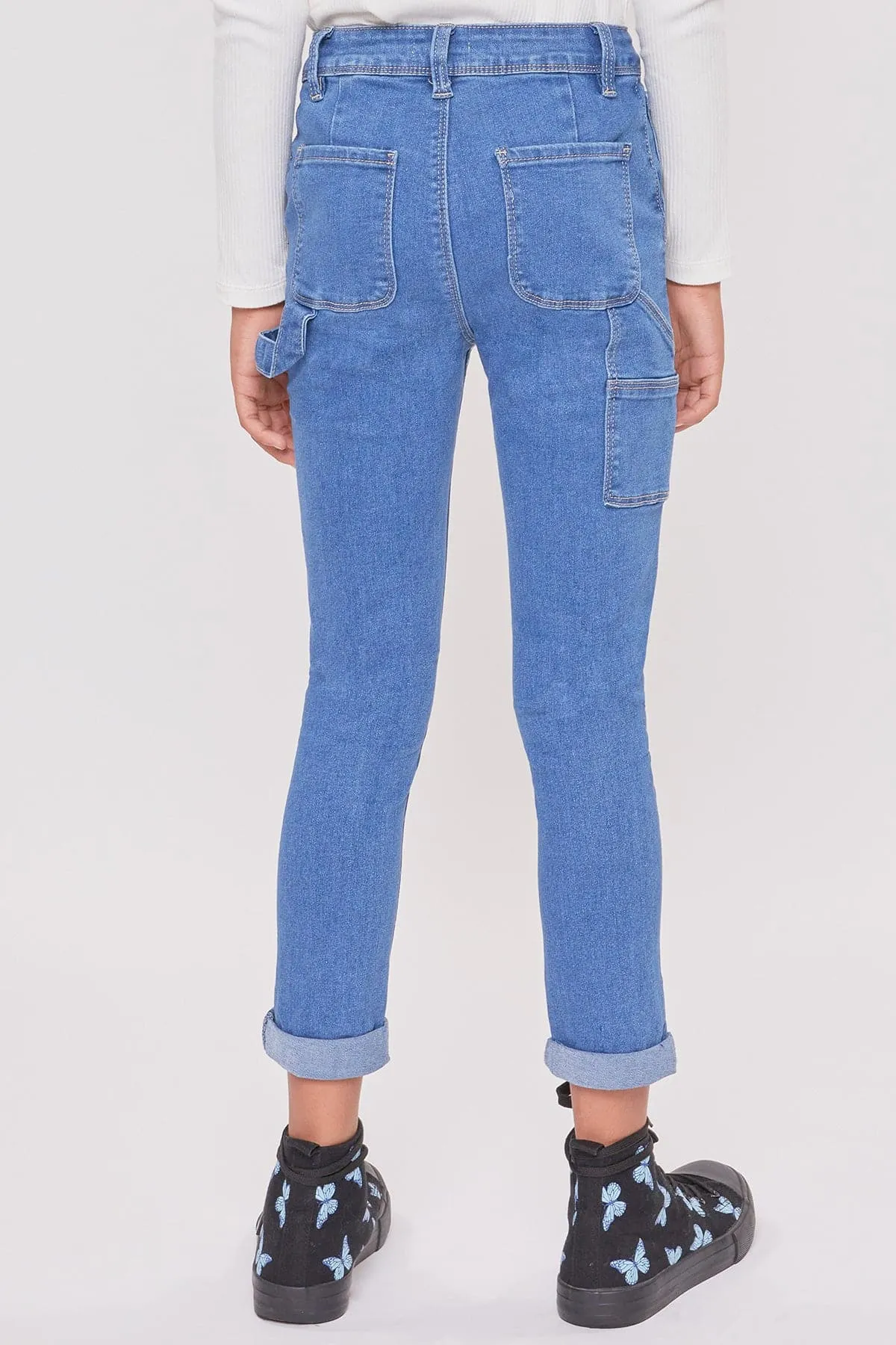 Girls Roll Cuff Carpenter Jeans