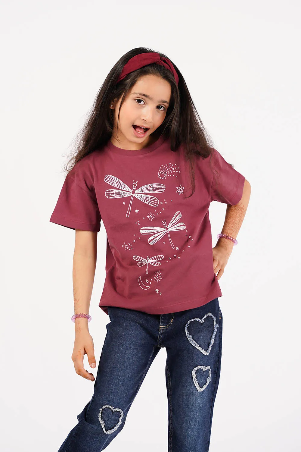 Girl's Short Sleeves Graphics Tee