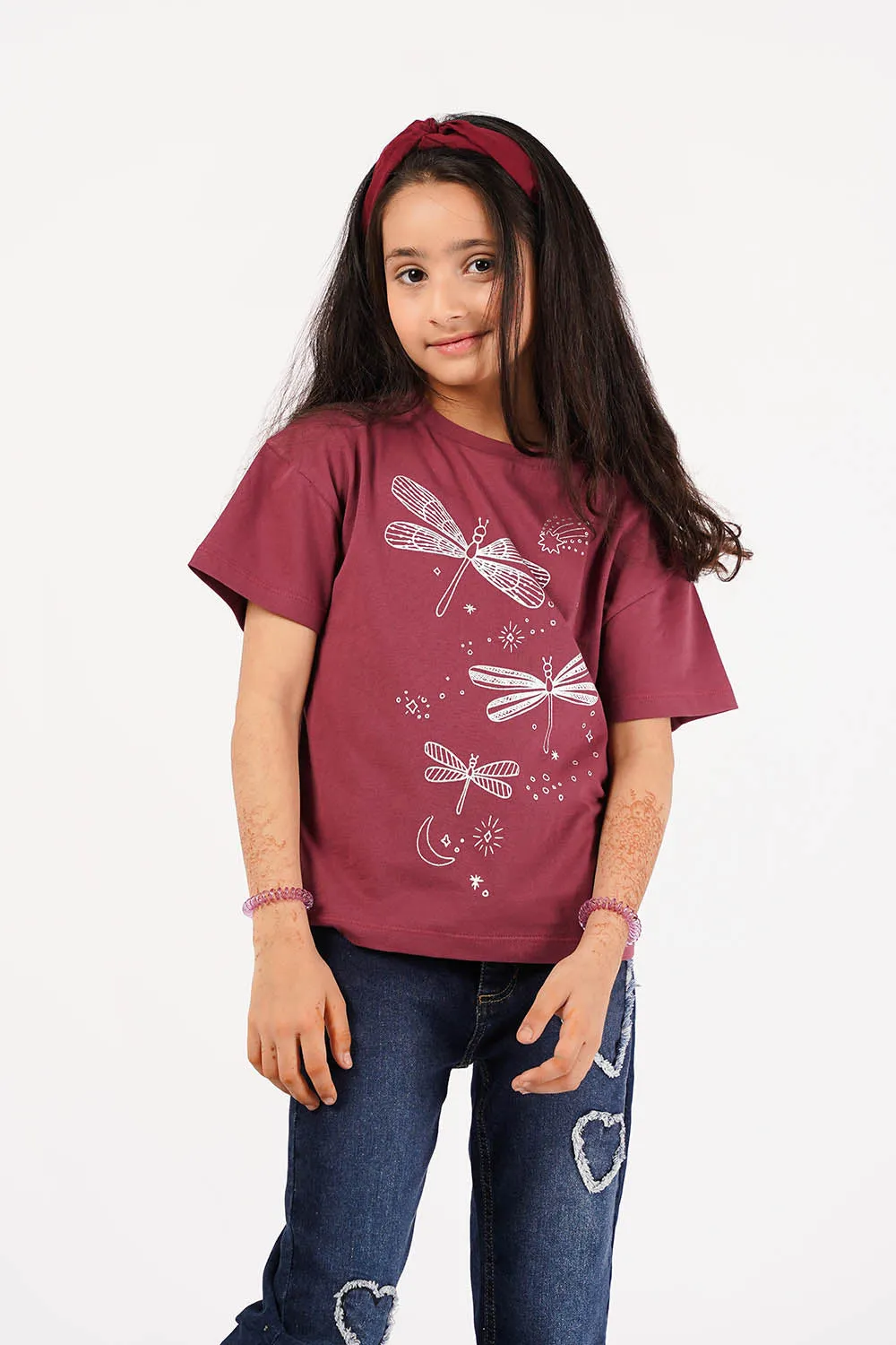 Girl's Short Sleeves Graphics Tee