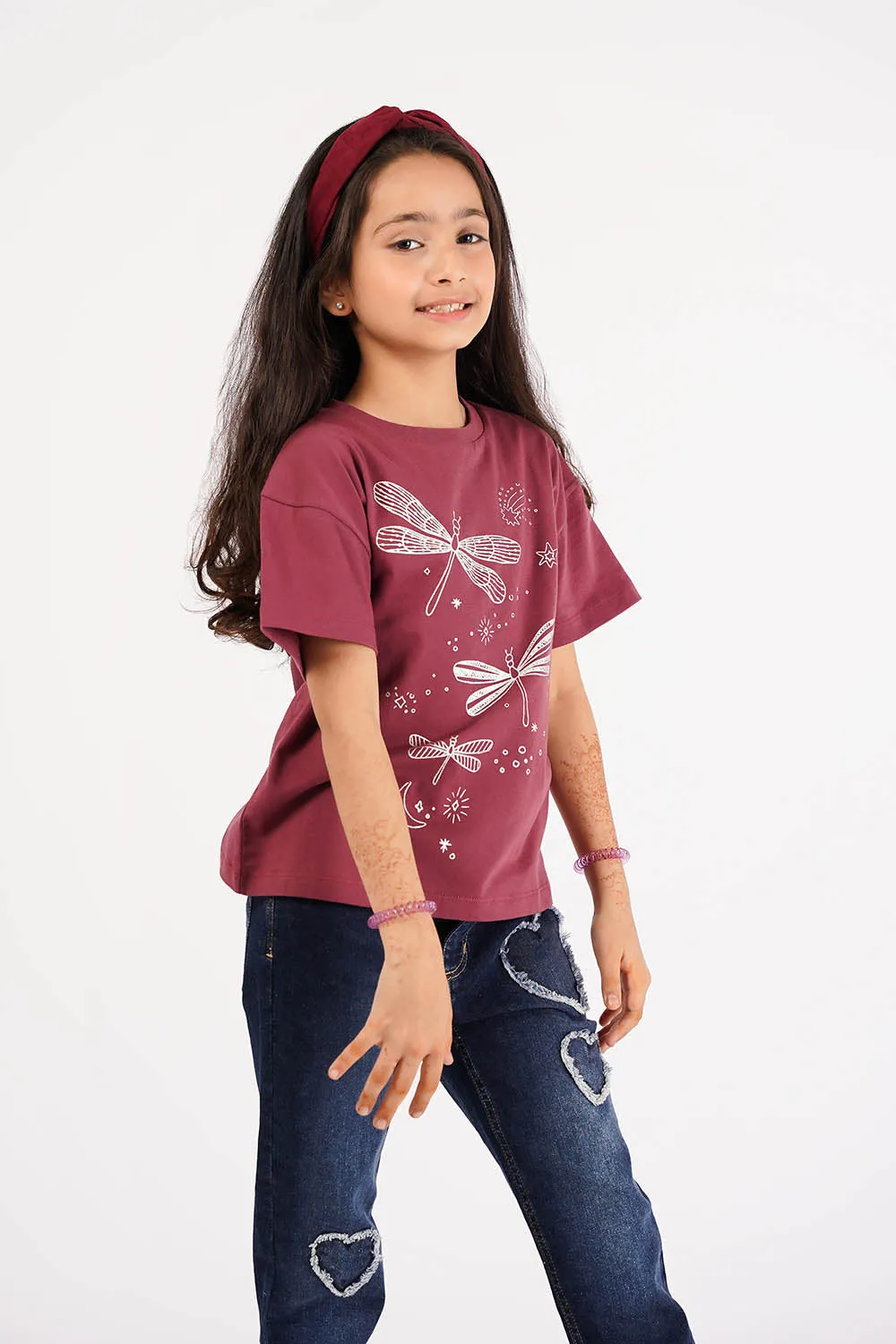 Girl's Short Sleeves Graphics Tee