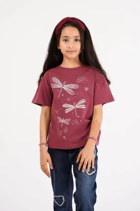 Girl's Short Sleeves Graphics Tee