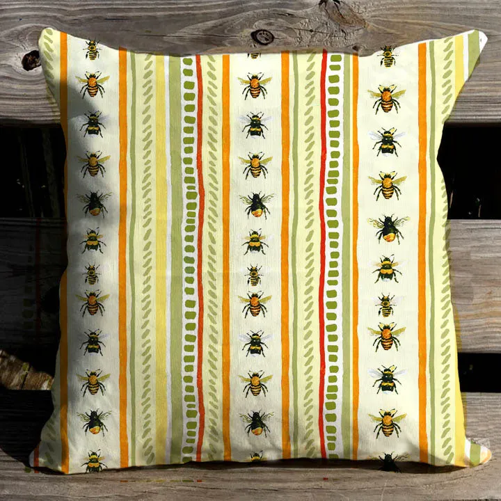 Honey Bee Outdoor Pillow