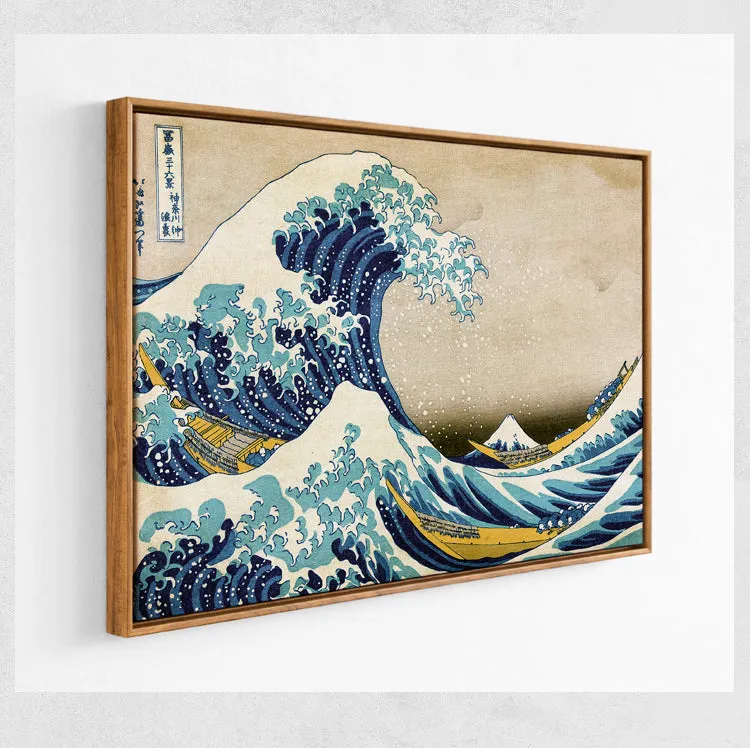 Japanese Wave Wall Art With Frame