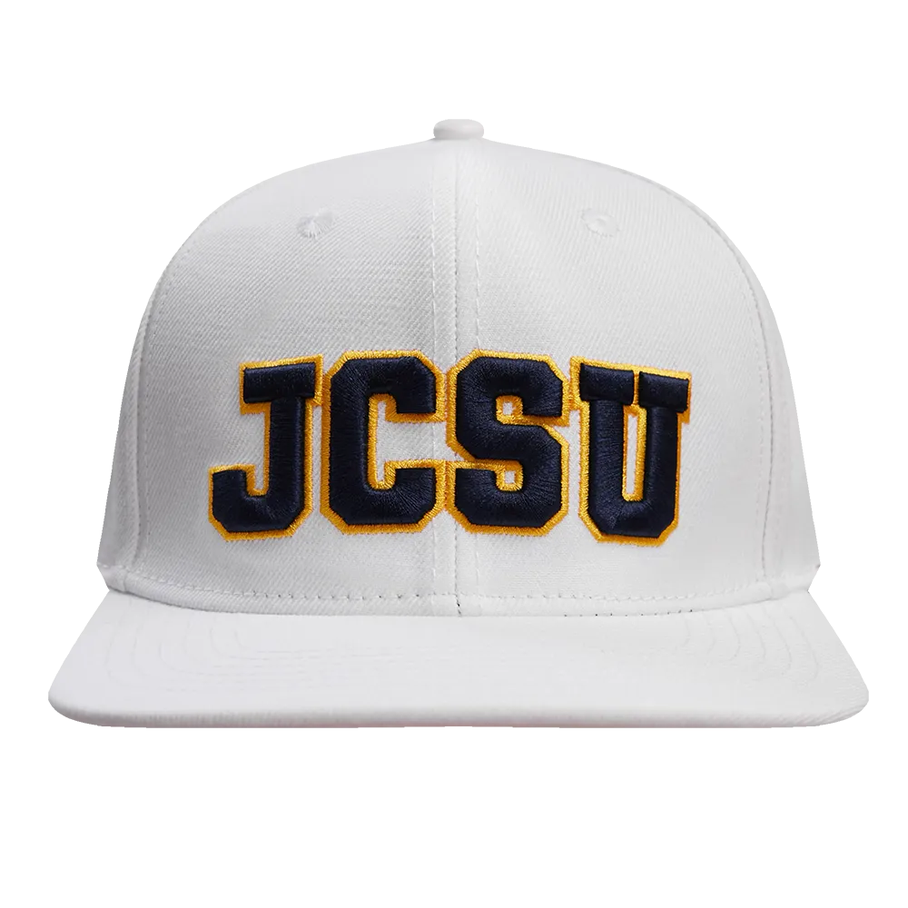 JOHNSON C. SMITH UNIVERSITY CLASSIC UNISEX STACKED LOGO WOOL SNAPBA (WHITE)