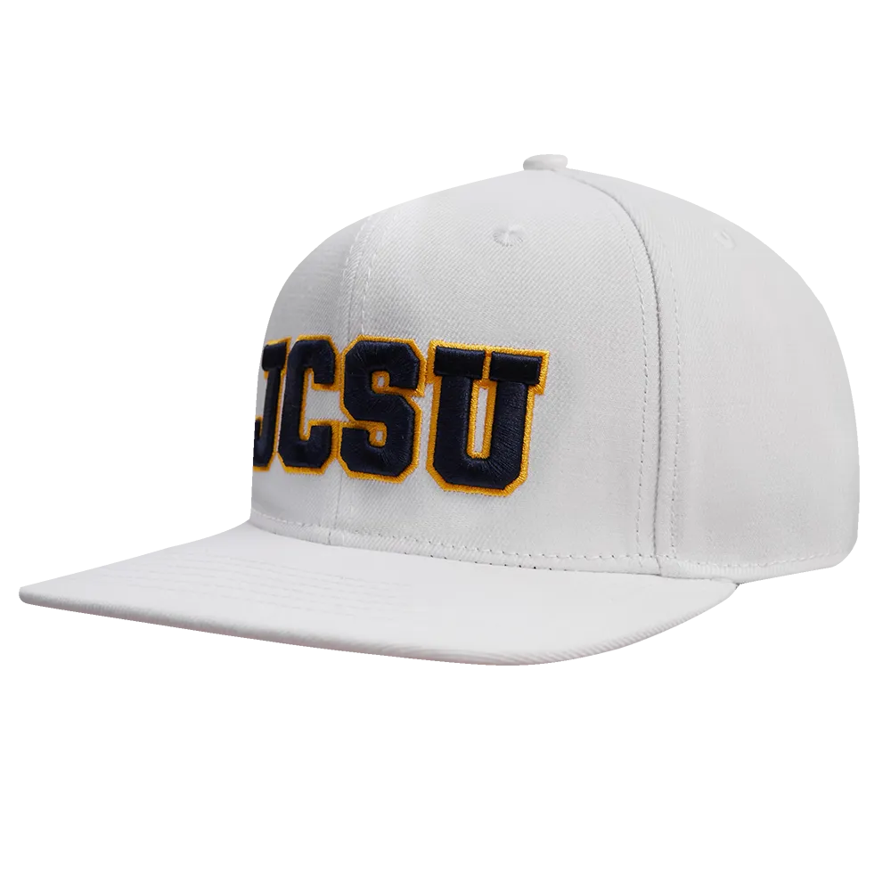 JOHNSON C. SMITH UNIVERSITY CLASSIC UNISEX STACKED LOGO WOOL SNAPBA (WHITE)