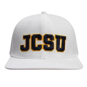 JOHNSON C. SMITH UNIVERSITY CLASSIC UNISEX STACKED LOGO WOOL SNAPBA (WHITE)