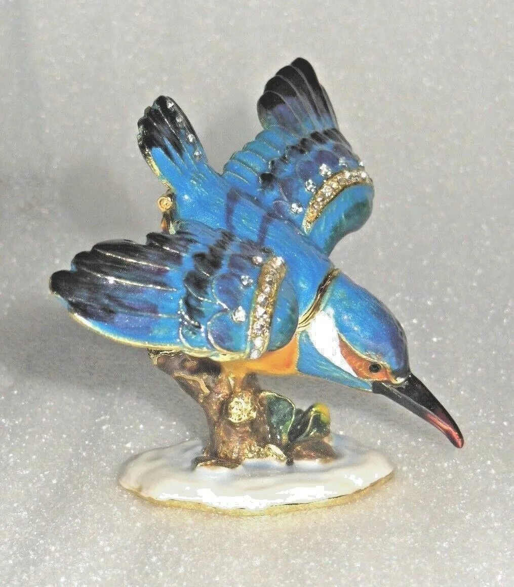 Juliana: Trinket Box: Treasured Trinkets; Kingfisher Diving