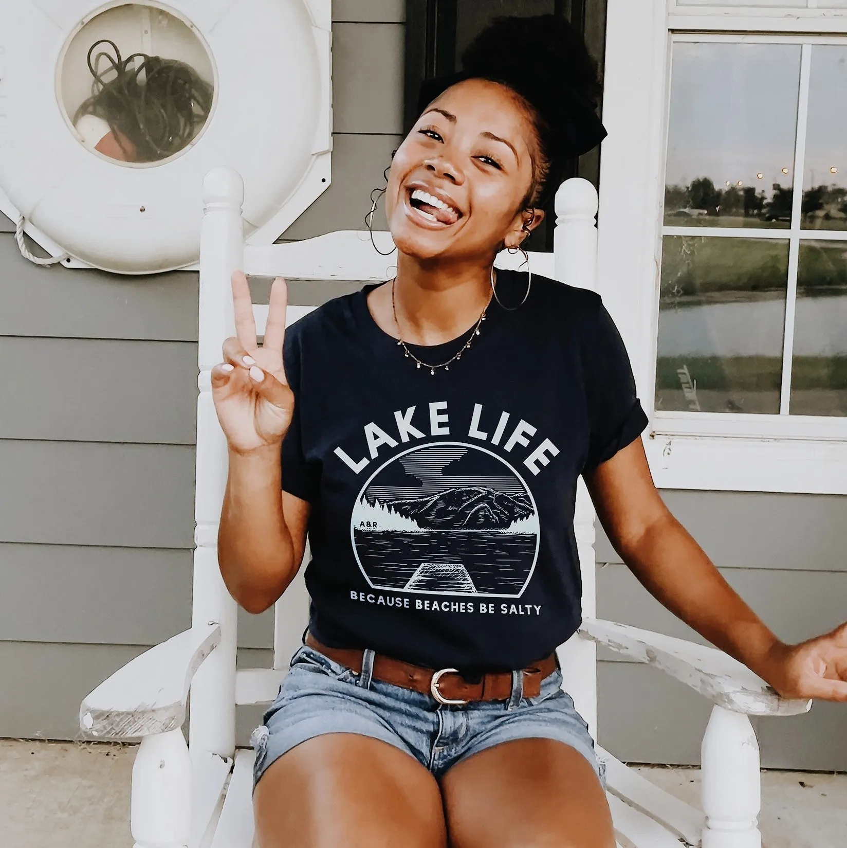 Lake Life Because Beaches Be Salty Tee (Wholesale)