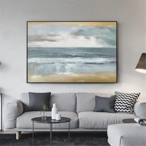 Large Living Room Wall Art Hallway Home Decoration Original Gray Seascape Gp023