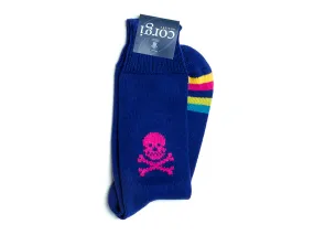 Large Skull Socks Purple