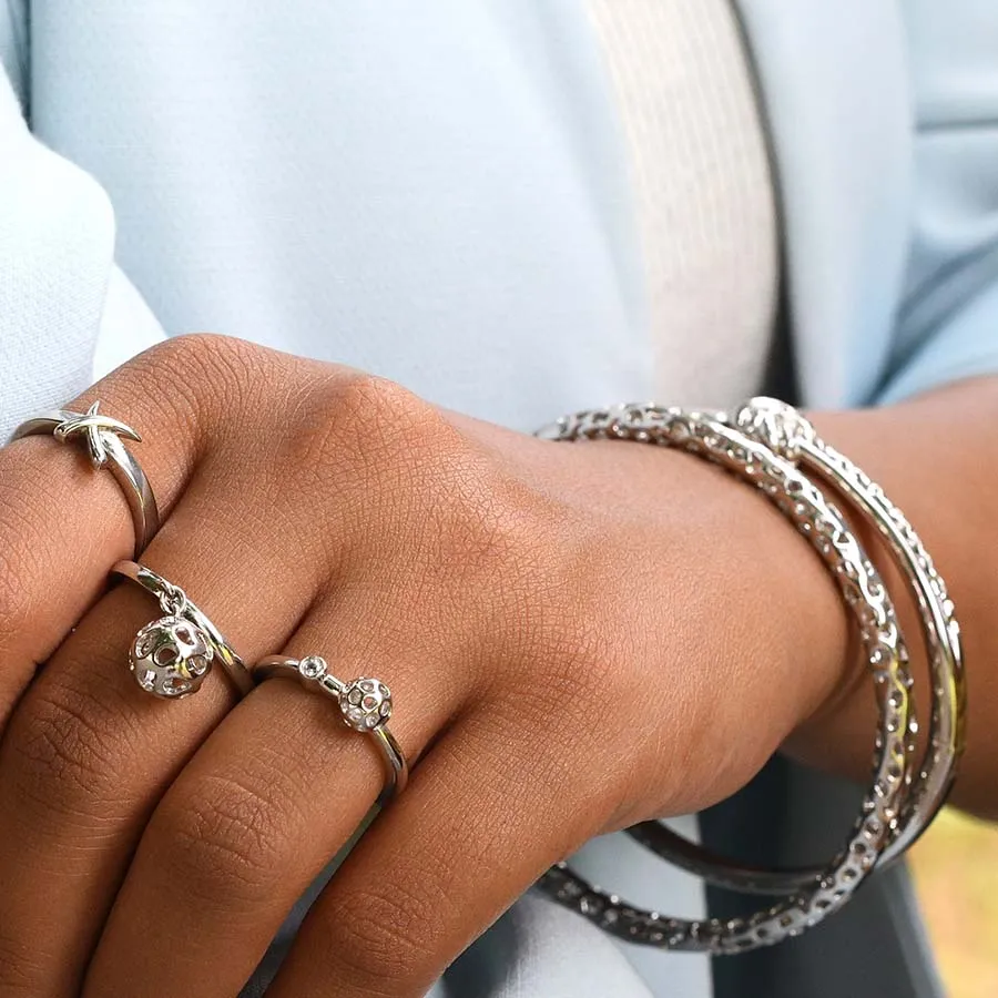 Lattice Pebble Globe Ring