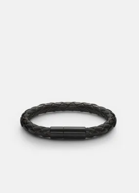 Leather Bracelet | 6mm | Black | Dark Brown