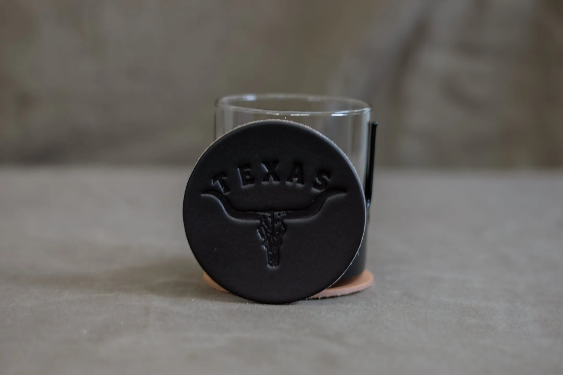 Leather Coaster | Longhorn | Manready Mercantile