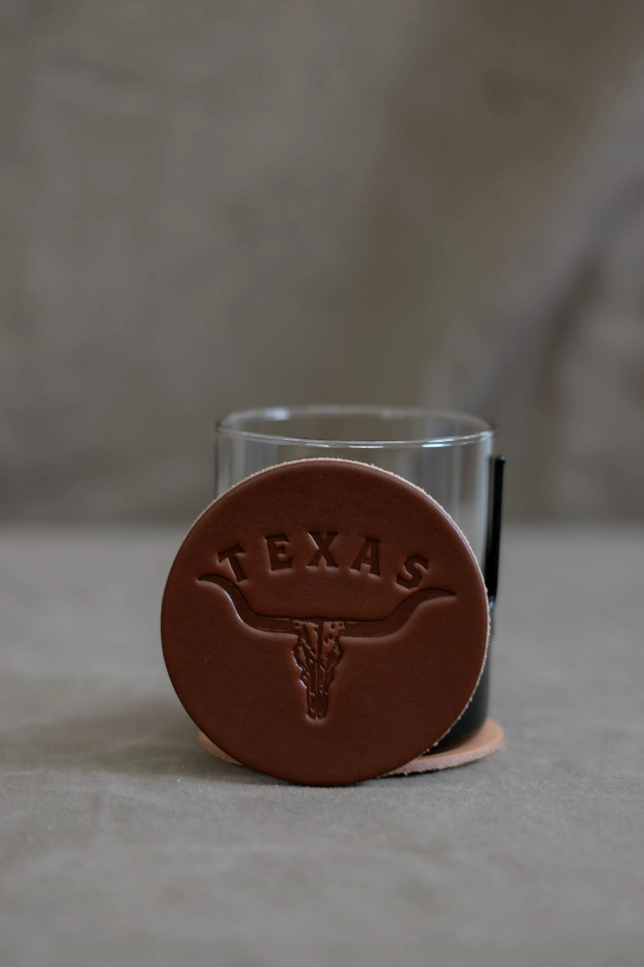 Leather Coaster | Longhorn | Manready Mercantile