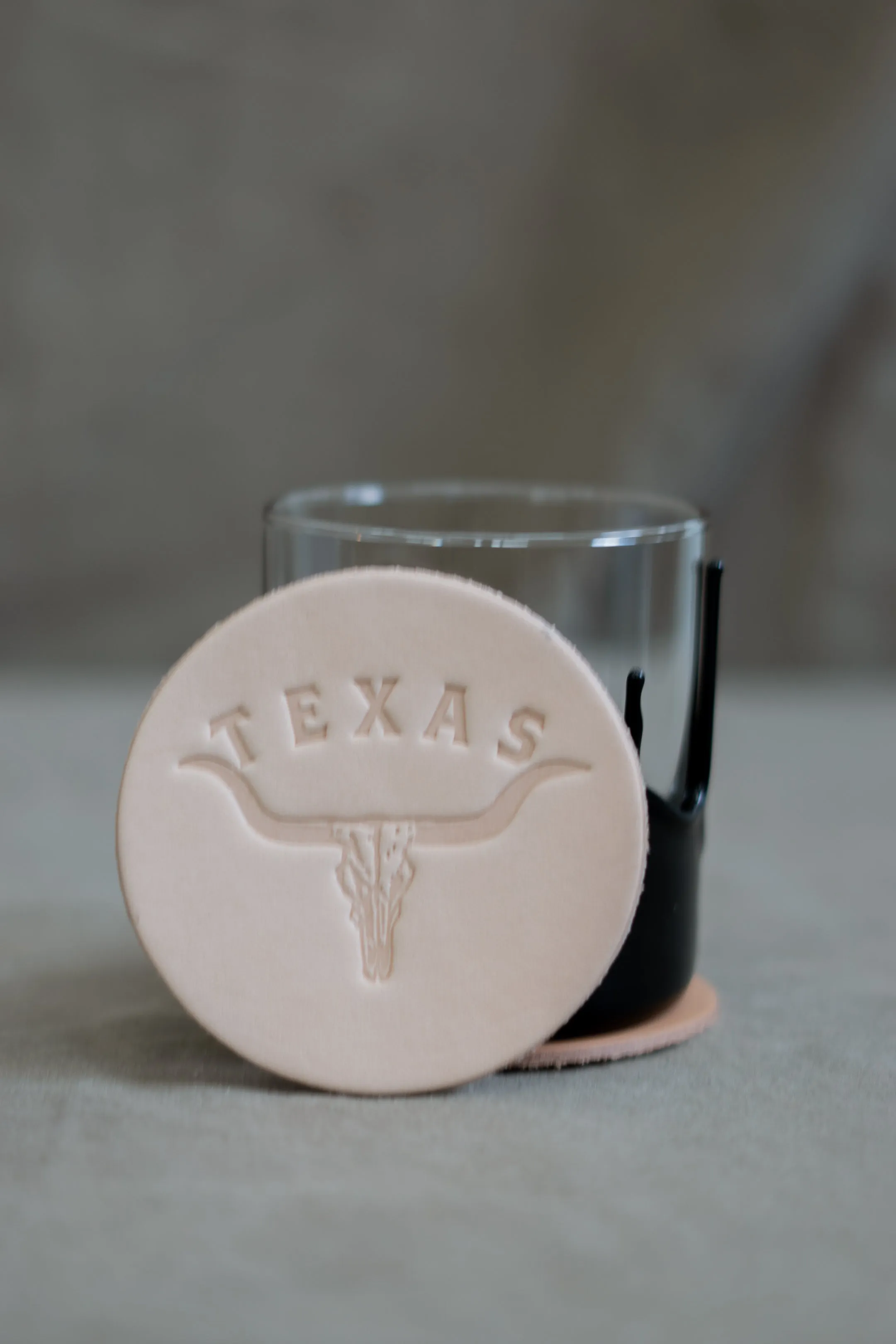 Leather Coaster | Longhorn | Manready Mercantile