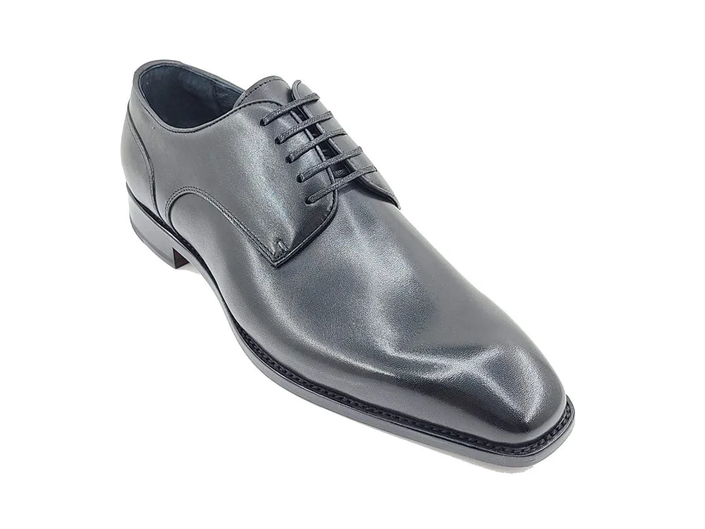 Leather Sole Plain Toe Burnished Blucher