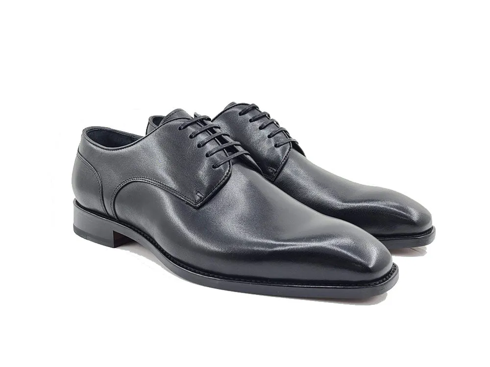 Leather Sole Plain Toe Burnished Blucher