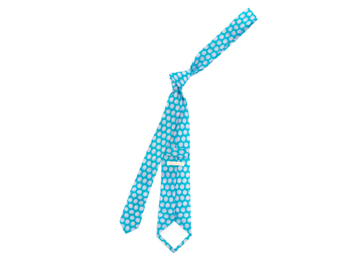 Linen Tie Flower Blue