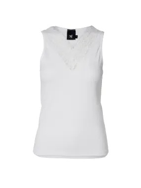 LUNA Spitzentop - Creme