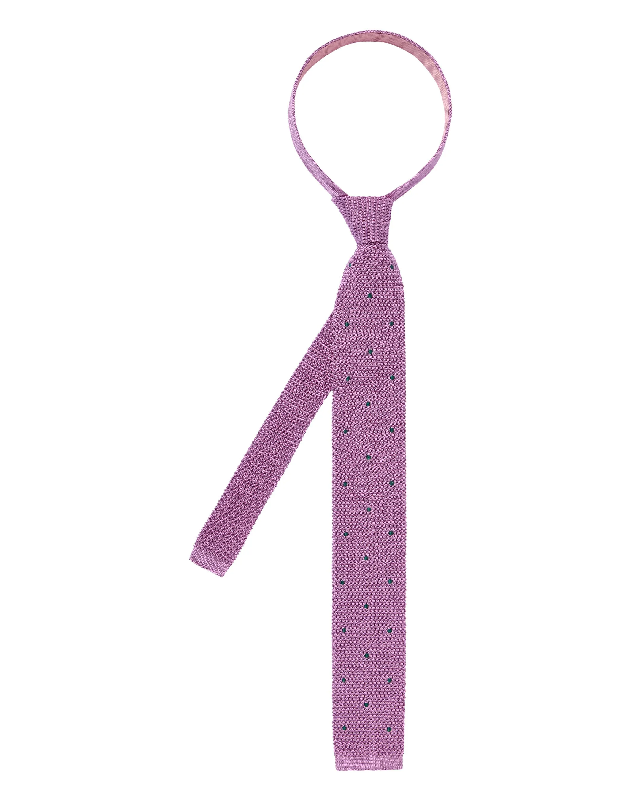 Men's Tricot Pois Silk Tie Pink