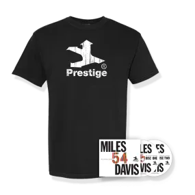 Miles '54: The Prestige Recordings - 2CD   Prestige Vintage Print Tee  Bundle