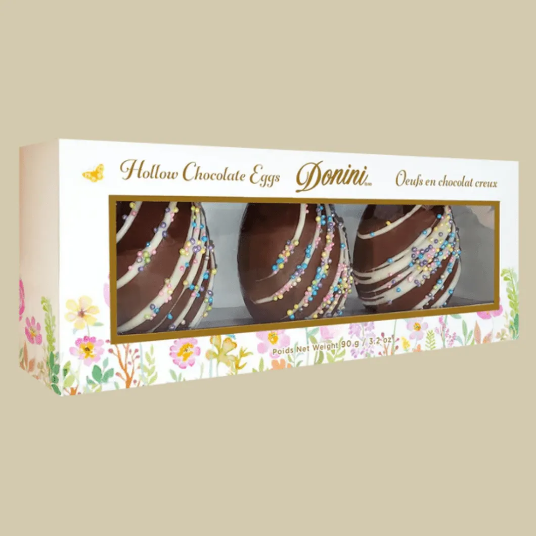 Milk Chocolate Hollow Decorated Eggs (3pc) *