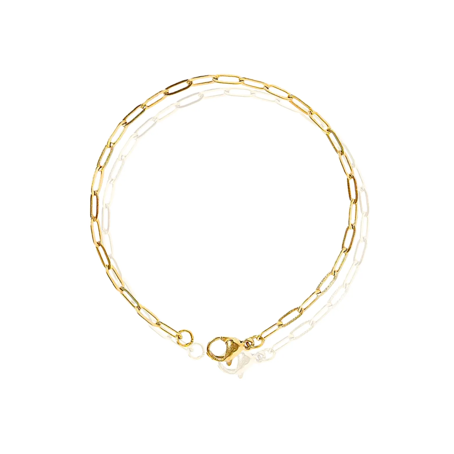 Mini Paperclip Bracelet in Gold and Silver