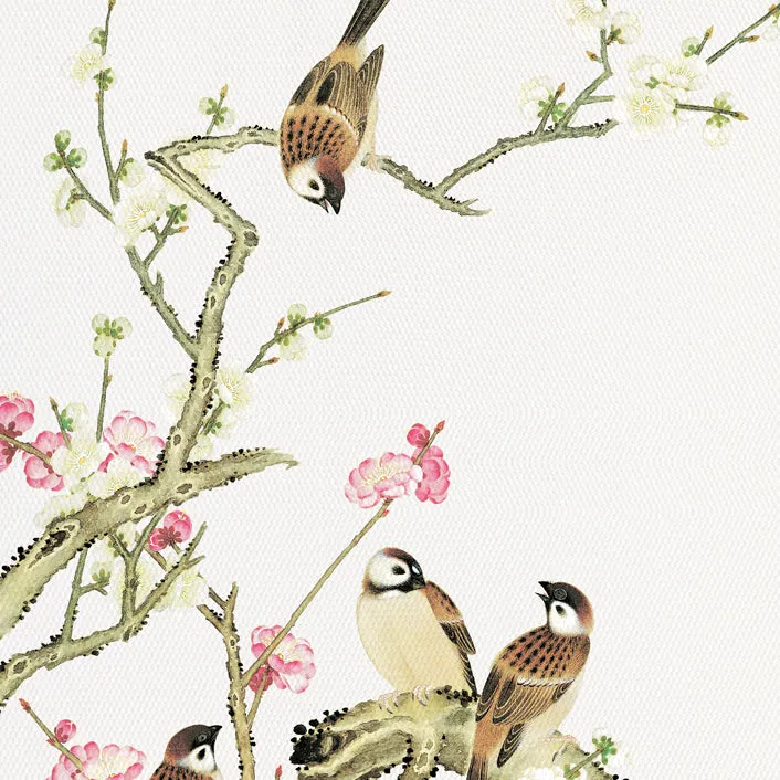 Oriental Birds Wall Art With Frame