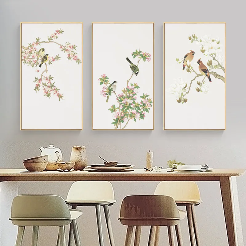 Oriental Birds Wall Art With Frame