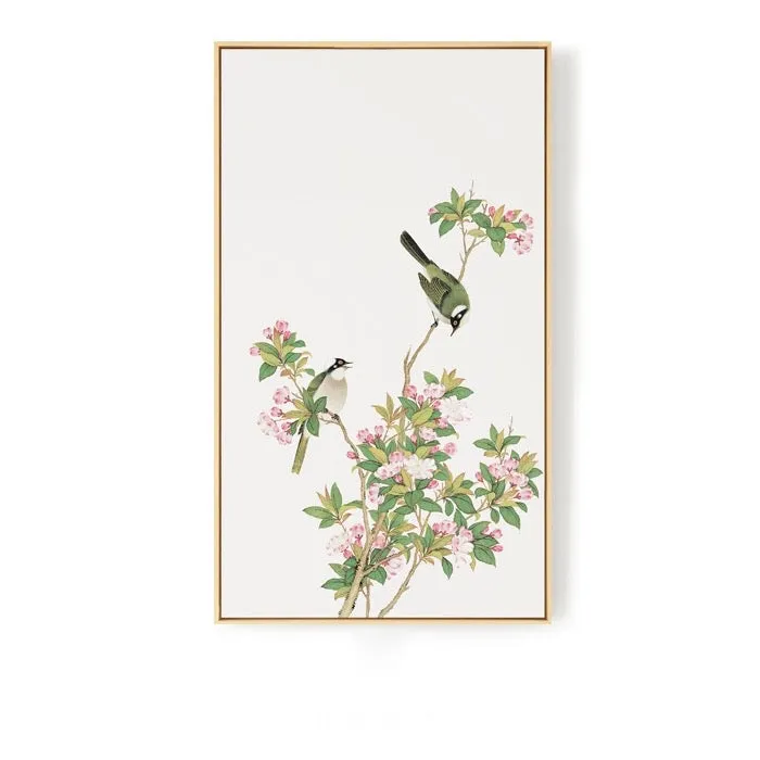 Oriental Birds Wall Art With Frame