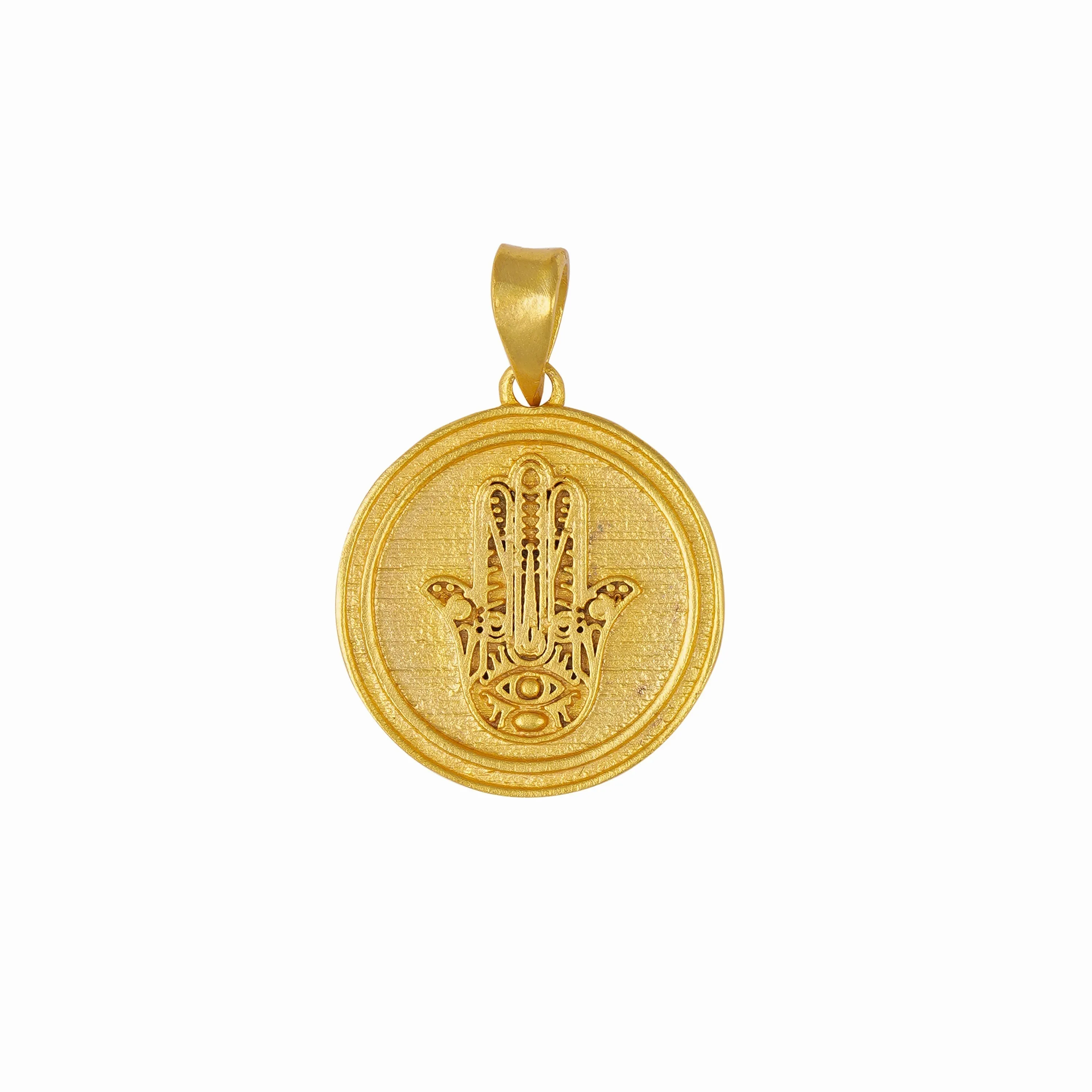 Power of Belief Coin Necklace - Hamsa Hand