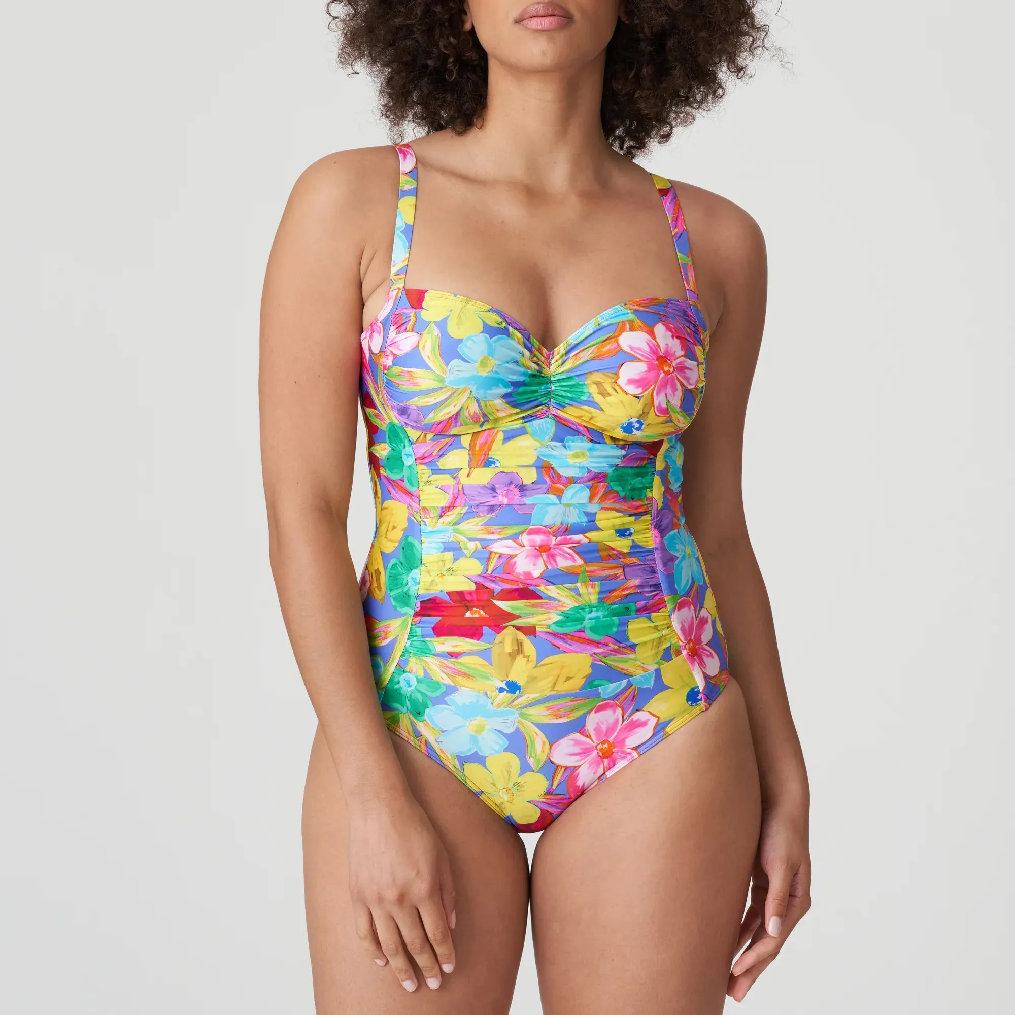 Prima Donna Full Cup Swimsuit-Sazan-Blue Bloom