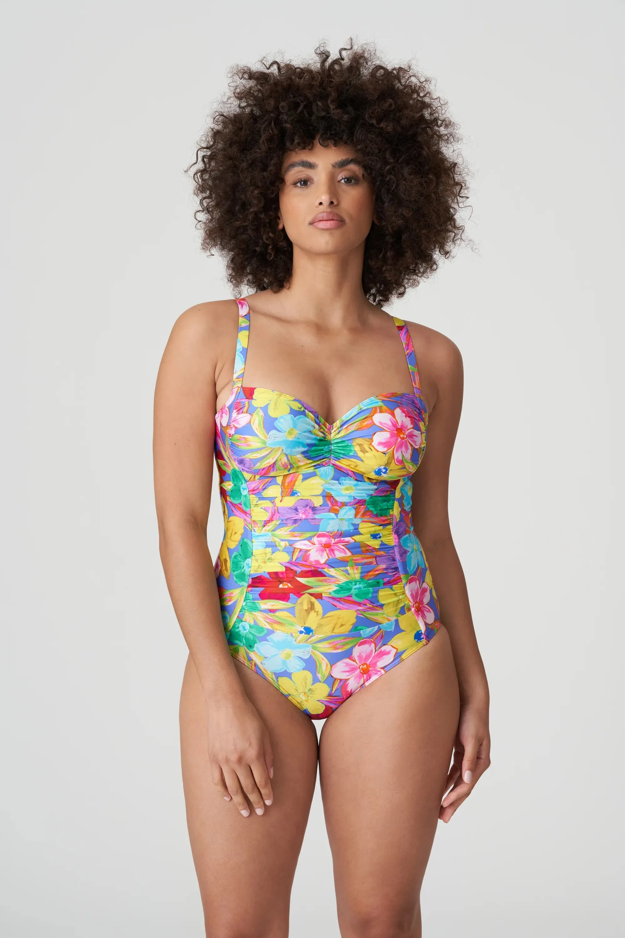 Prima Donna Full Cup Swimsuit-Sazan-Blue Bloom