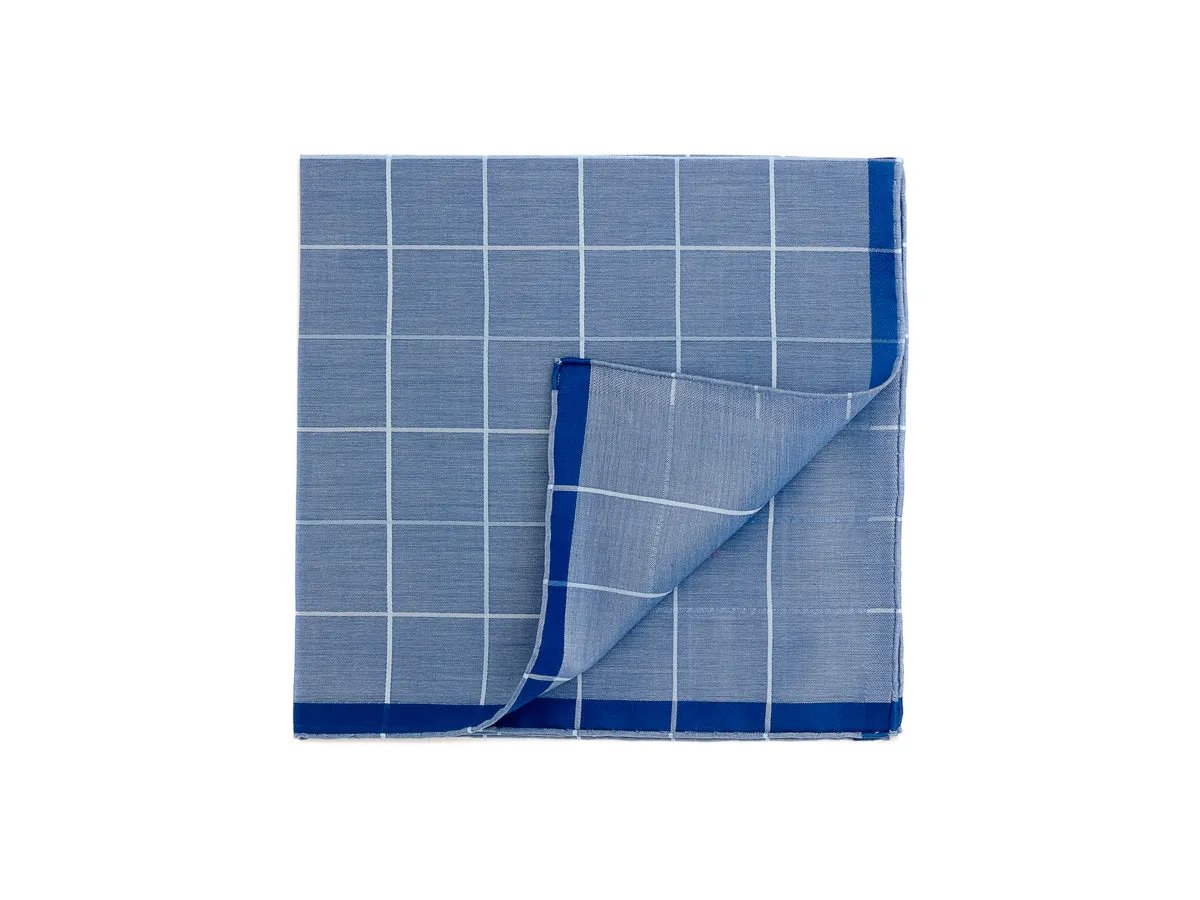 Quadrille Pocket Square Blue