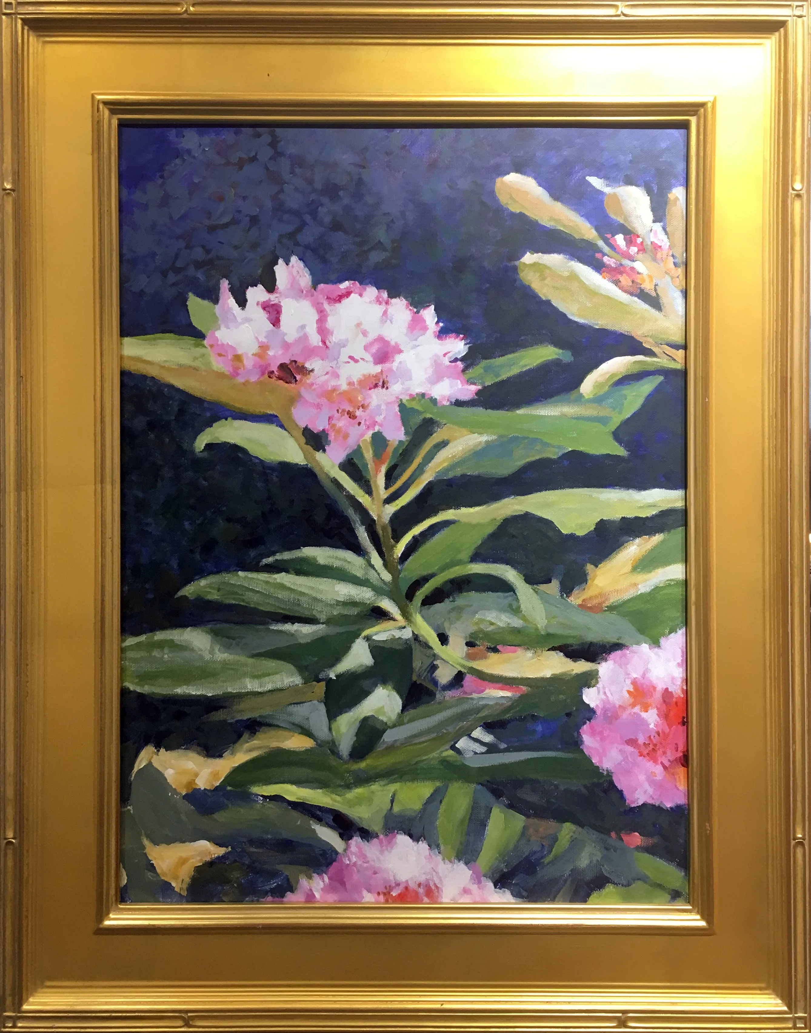 "Pink Peonies on Blue" by William Ternes